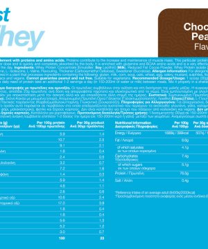 Med Natural 01 182 037 01 NLS Just Whey 1000g Chocolate Peanut facts