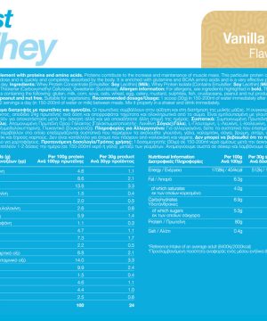 Med Natural 01 182 037 04 Just Whey 1000g Vanilla Biscuit NLS facts