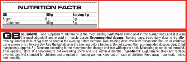 Med Natural 01 176 056 glutamine 500g facts