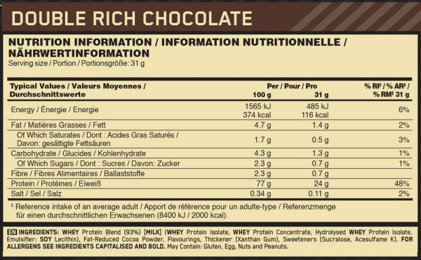 Med Natural 01 067 022 GSW 900g Double Rich Chocolate 9899g facts 1