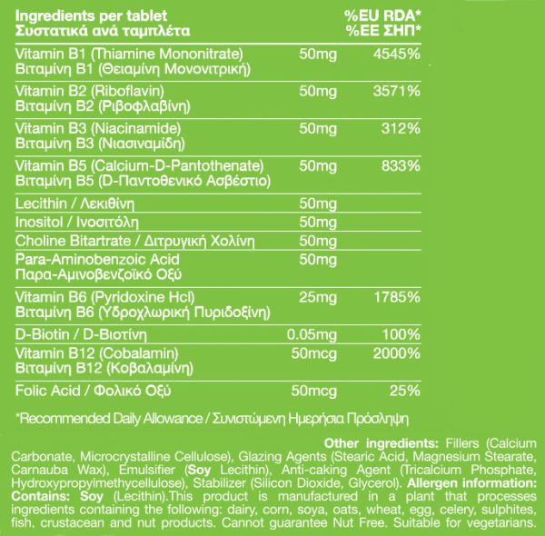 Med Natural Vitamin B Complex120caps facts
